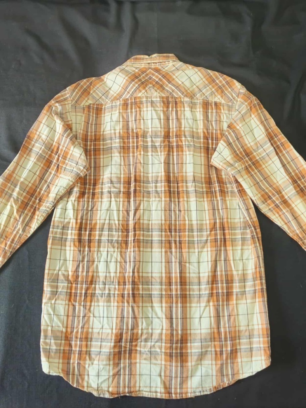 RedHead Brand Co. Rust Orange Plaid Button Down Shirt - Men's Large Tall Rustic - Picture 4 of 5